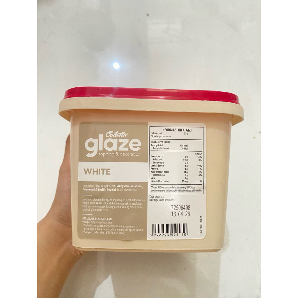 

Colatta glaze white 1kg