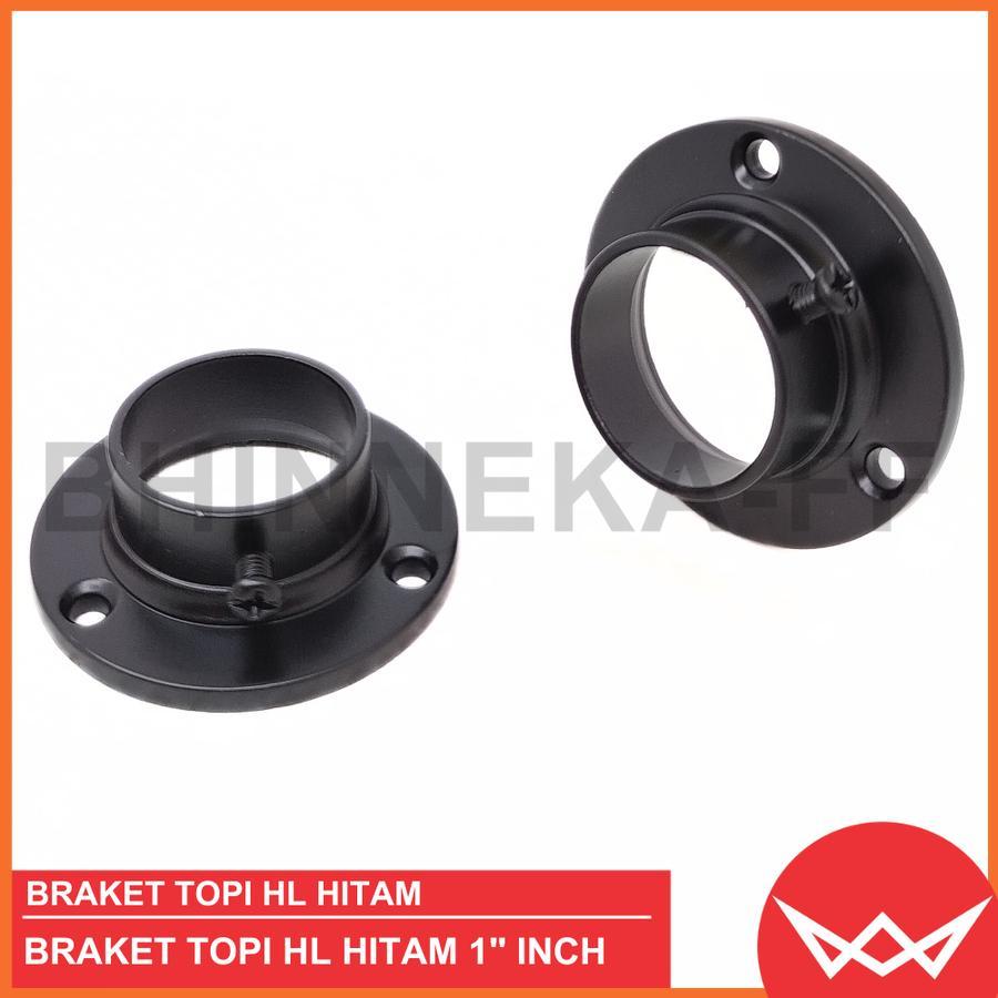 Bracket Topi Pipa 1" HL HITAM / Braket Pipa Gantungan Baju Bracket Topi harga 1PSG