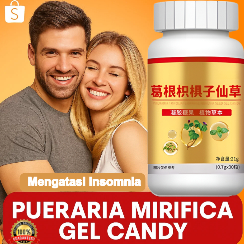✈️✨【ORIGINAL】[COD/Mengatasi Insomnia] Tablet Pueraria Lobata &Cordyceps/Mengatur Kadar Lipid, Menduk