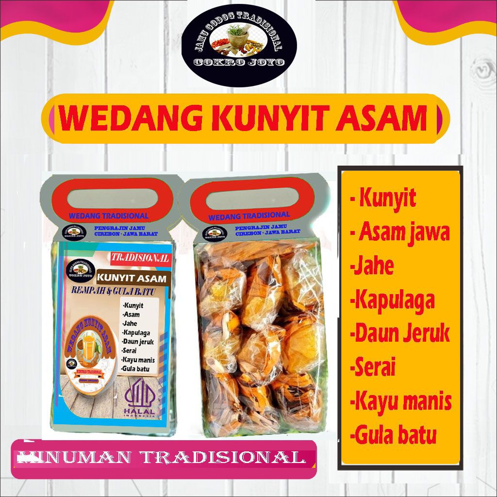 

Wedang kunyit asam komplit 10 bungkus