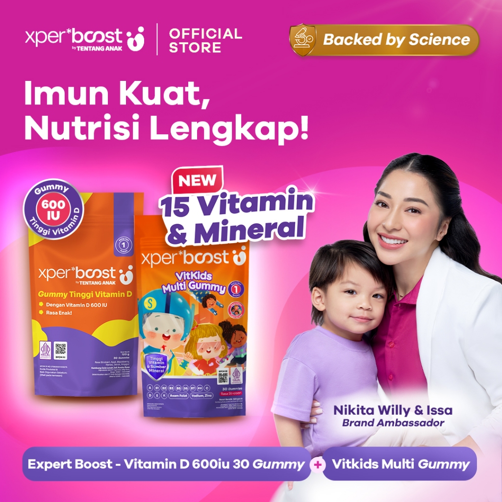 D'belangs - Expert Boost - Vitamin D 600IU 30 Gummy + Vitkids Multi Gummy 30pcs - Vitamin Anak