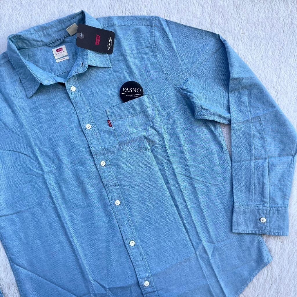 NEW & ORIGINAL LV'S Basic LS Shirt 1 Pocket.Color : Soft Green