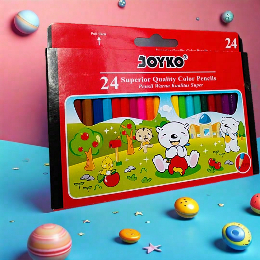 

PENSIL WARNA / COLOR PENCIL JOYKO ISI 24 PENDEK CP-S24