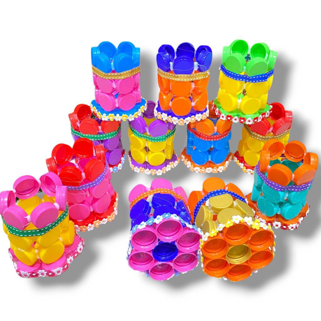 

prakarya tempat pensil Dari TuTup BOTOL