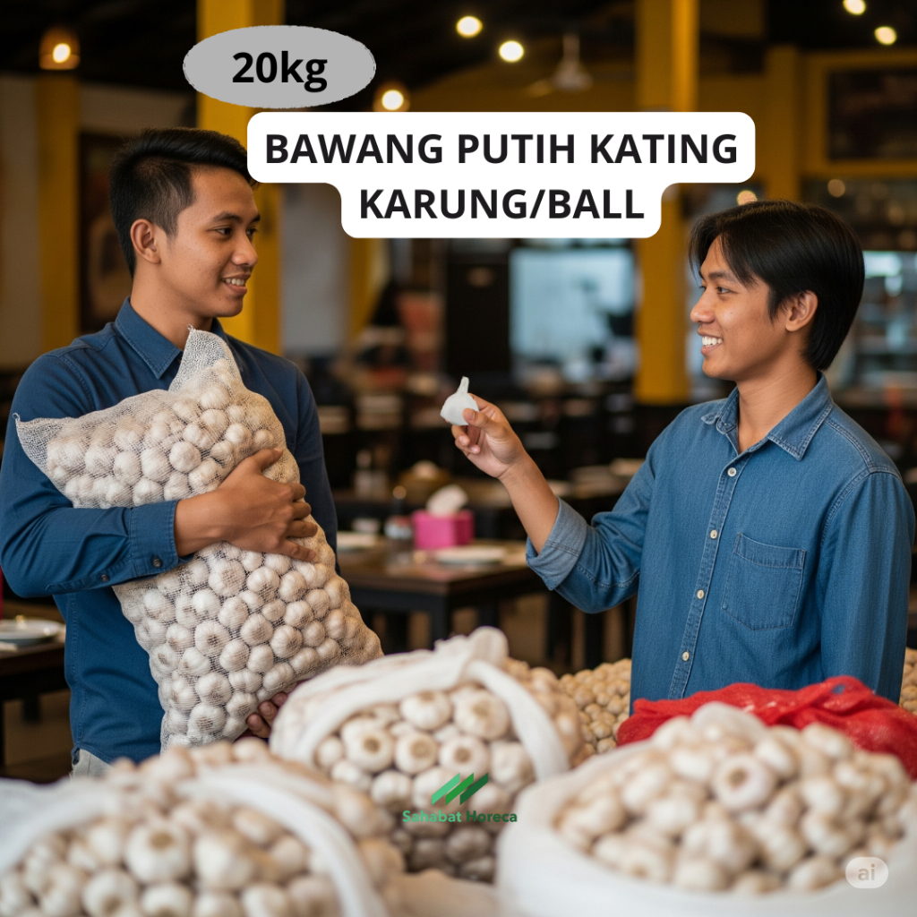 

Bawang Putih Kating Import Karung/Ball 20kg - 01