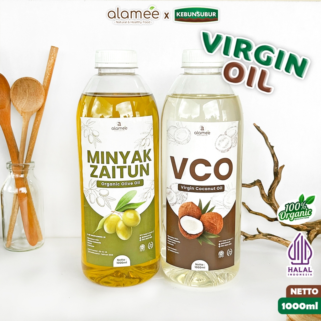 

alamee minyak murni alami 1L tanpa pengawet untuk menjaga pola hidup sehat minyak vco minyak zaitun kebunsubur