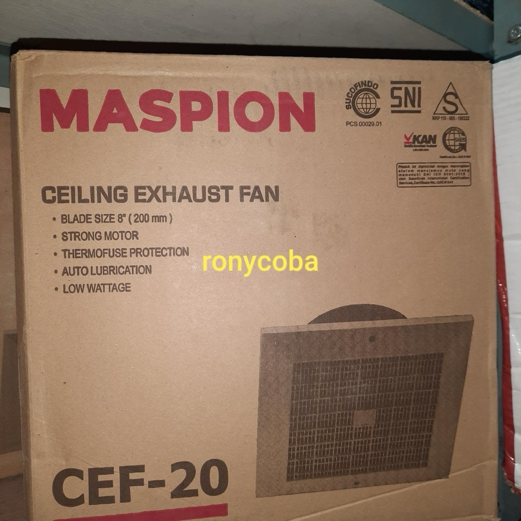 EXHAUST FAN MASPION CEF 20 (8") PLAFON / MASPION CEF 20