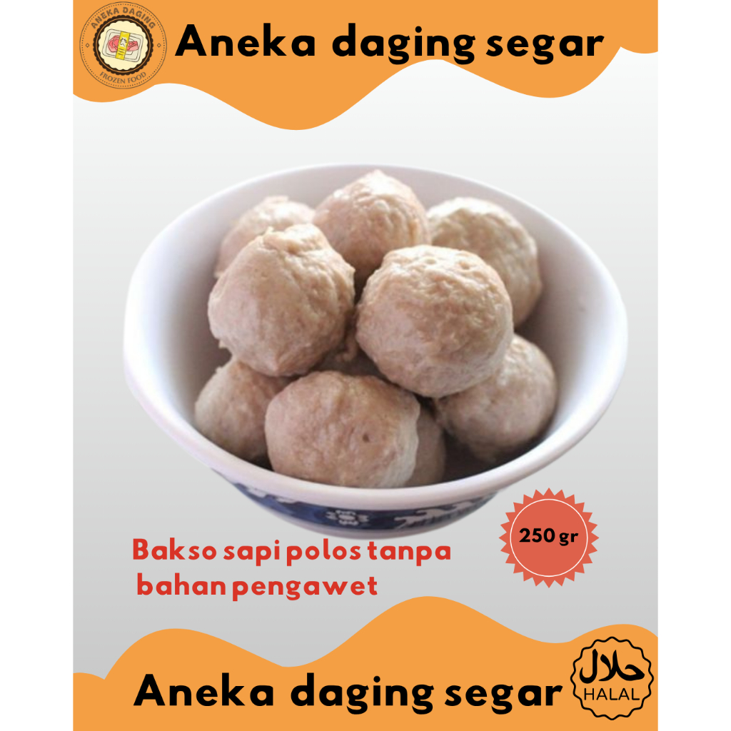 

Bakso sapi polos tanpa bahan pengawet isi 25butir - 50butir