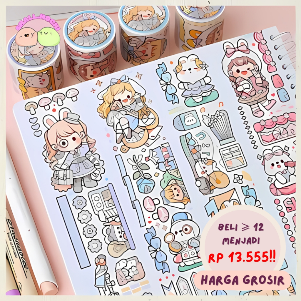 

1 Stiker Roll Stiker Paper Decor Notebook Diarybook Laptop Casing Hp Botol Minum Best Seller TLD116