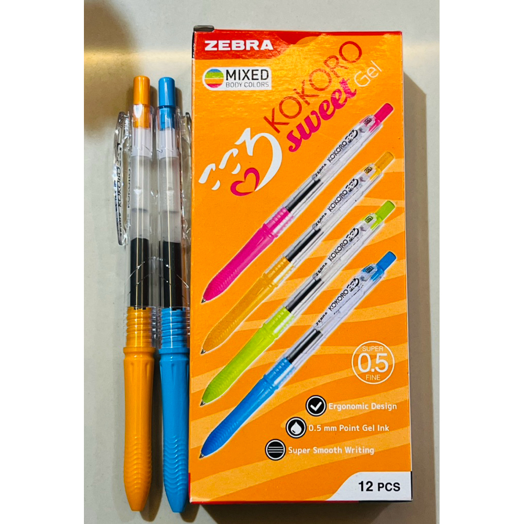

Pulpen Zebra kokoro sweet gel pen 0.5 mm - 1 Lusin isi 12