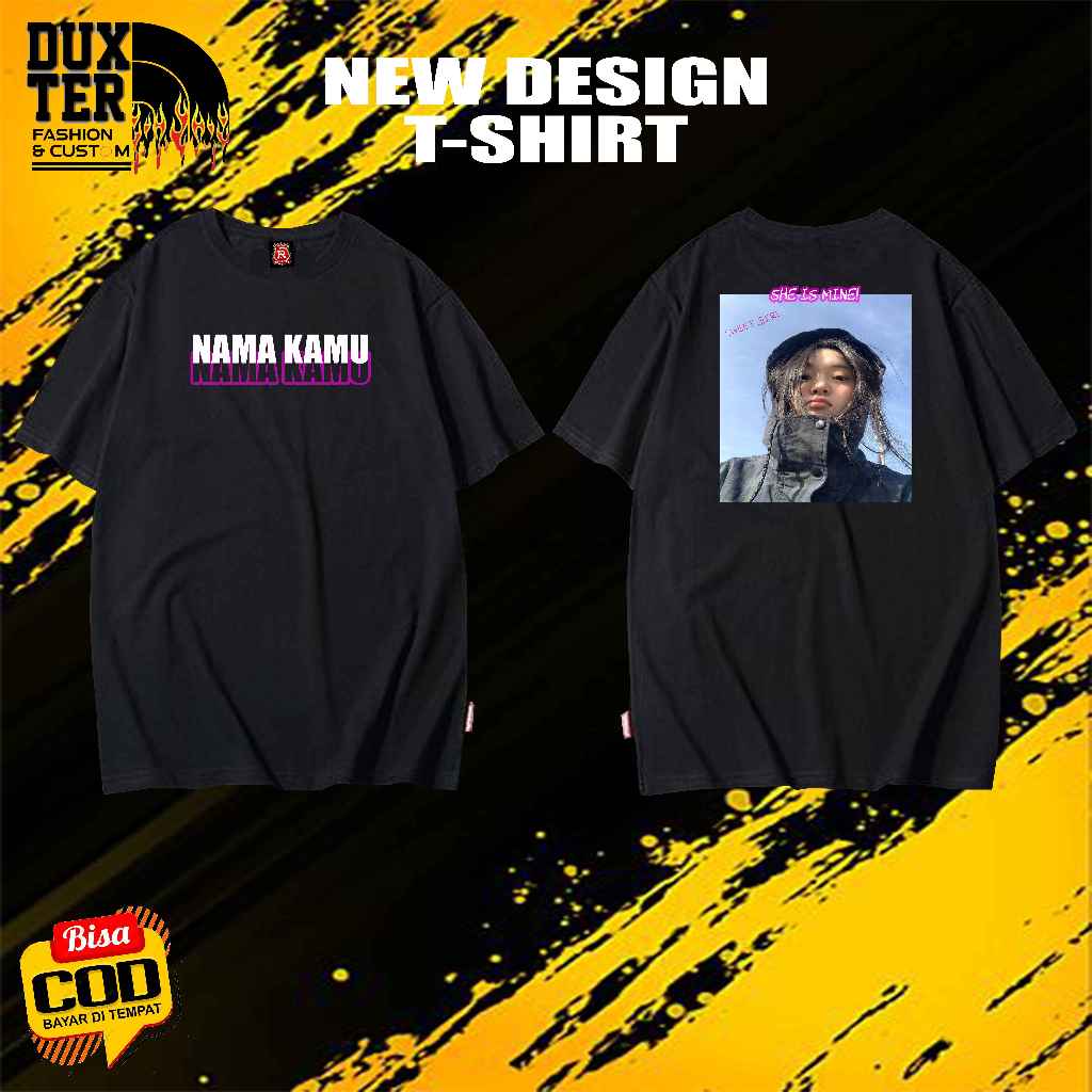 KAOS COSTUM BUCIN AESTHETIC - KAOS COSTUM BISA REQUEST NAMA DAN FOTO - SABLON DTF - KAOS KEKINIAN - 