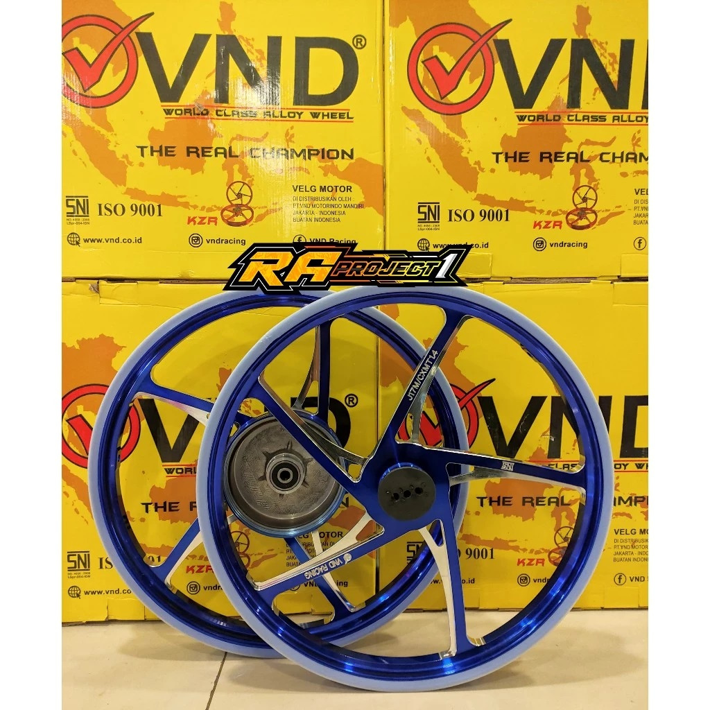 CUSTOM Velg VND KZR 160/160x17 SatriaFU/FUFI, Supra GTR, Sonic 150, Satria Hiu/Lumba, GSX 150