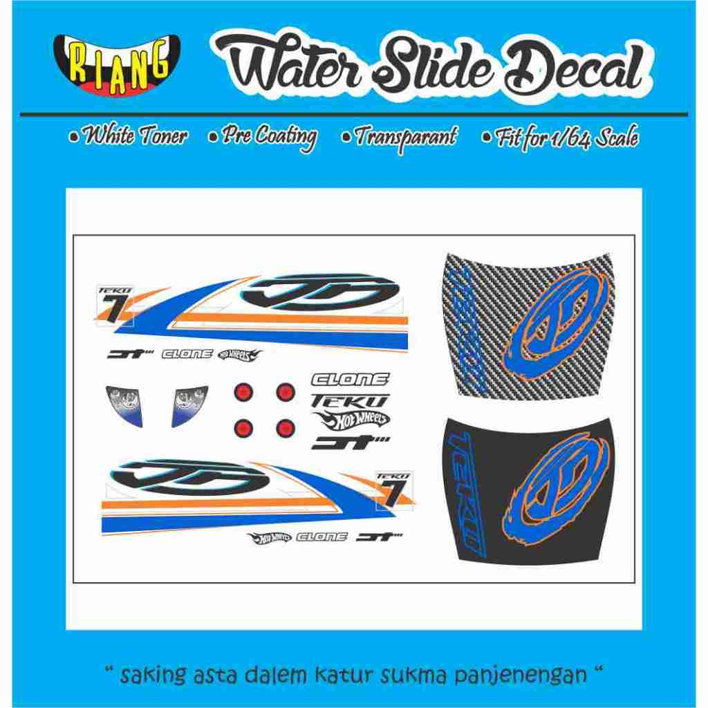 Decal Waterslide Hot Wheels Acceleracers Power Rage Teku