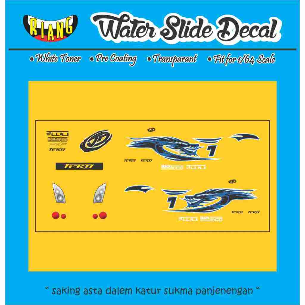 Decal Waterslide Hot Wheels Acceleracers Teku Synkro