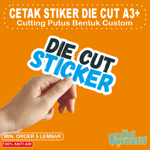 

Cetak Stiker Vinyl A3+ Cutting Putus Die Cut / Cetak Stiker