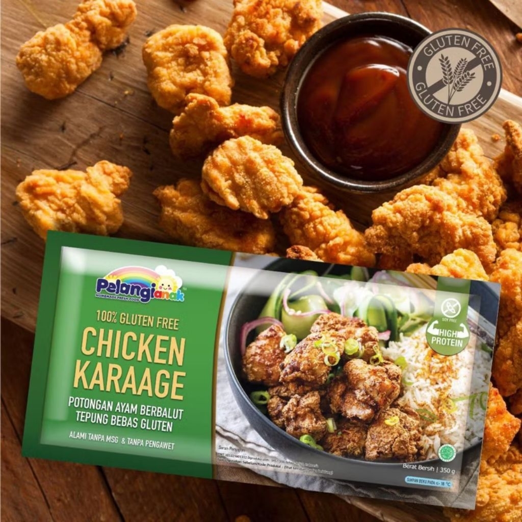 

PELANGI Chicken Karaage Gluten Free, Soy Free, Dairy Free, Egg Free, Halal Non MSG & Non Pengawet