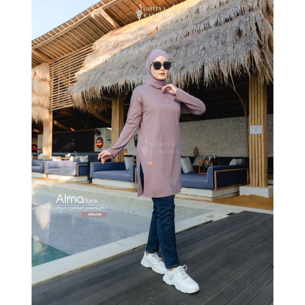 ALMA TUNIK GHIINA FASHION//TUNIK POLOS/TUNIK GHIINA/TUNIK KAOS DAILY