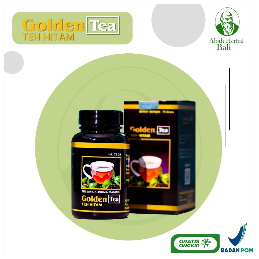 

Golden Tea | Teh Hitam Herbal Pilihan Bantu Mencegah Diabetes dan Kanker | BPOM 100% ORI | 75gr