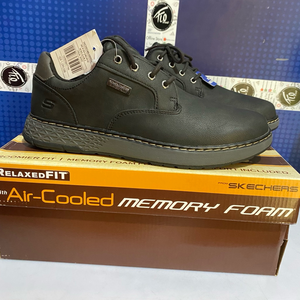 Size 41 Sepatu Skechers Original Garlan Relaxedfit 205234BLK Men