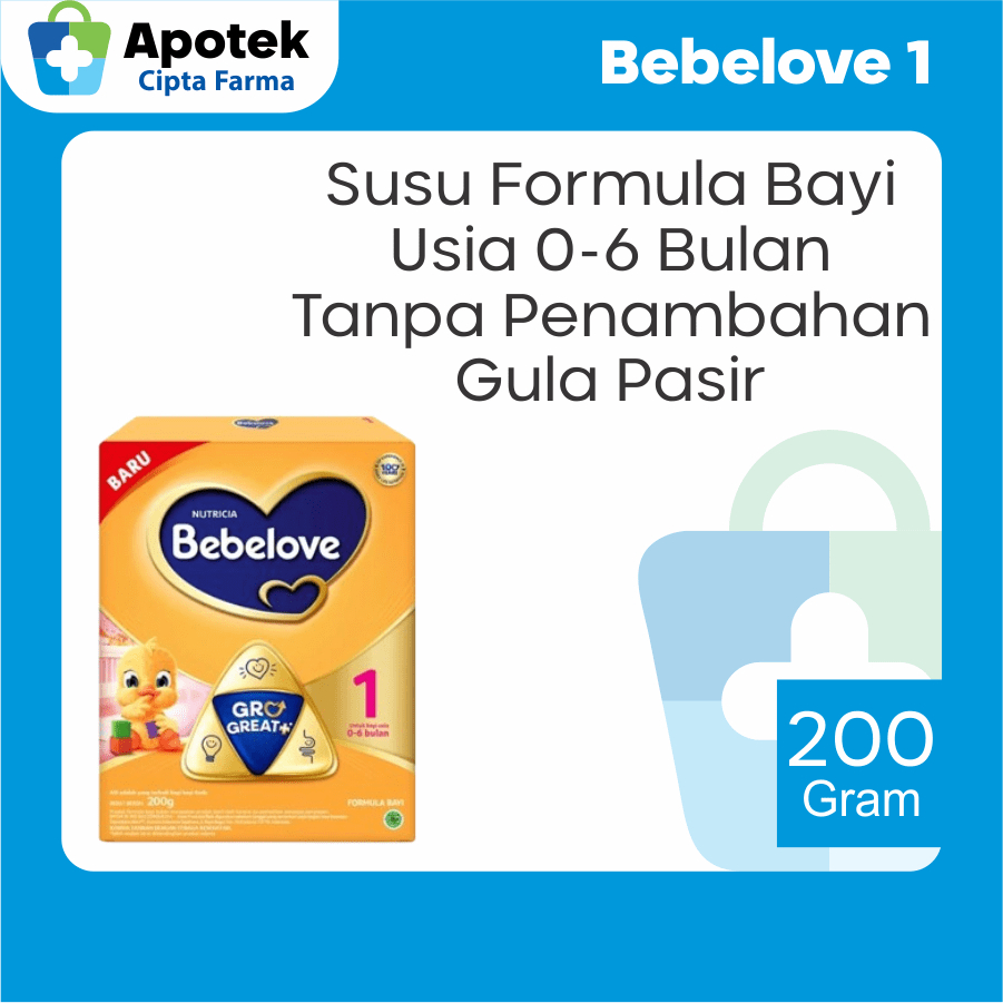 

Bebelove 1 Bebelove 0-6 Bulan 200gr Laktosa Protein Whey Minyak Nabati Vitamin Zat Besi Kalsium Magnesium Zinc Susu Bubuk Susu Formula Bayi 0-6 Bulan dan Kesehatan Pencernaan