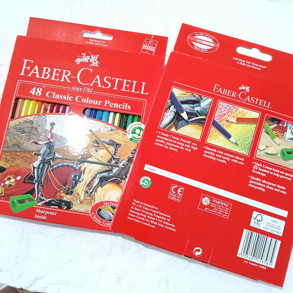 

FABER CASTEL PENSILWARNA 48 W - Pensil Warna Faber Castell 48 Warna