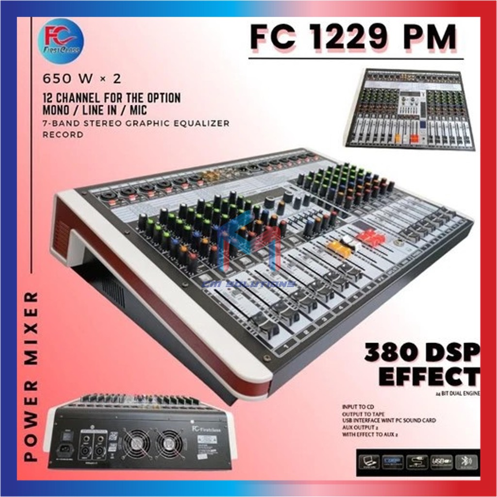 Power Mixer Audio Firstclass FC 1229 PM FC 1229PM 12 Channel ORIGINAL GARANSI
