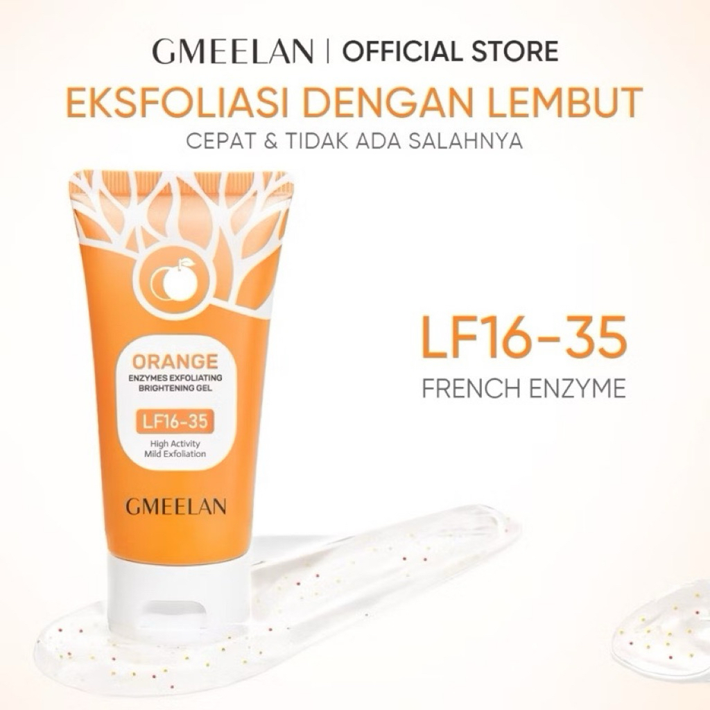 [ BATAM ] COD RS Orange Exfoliating Gel Peeling Face Eksfoliasi Wajah + GMEELAN Gluta Whitening Lazy