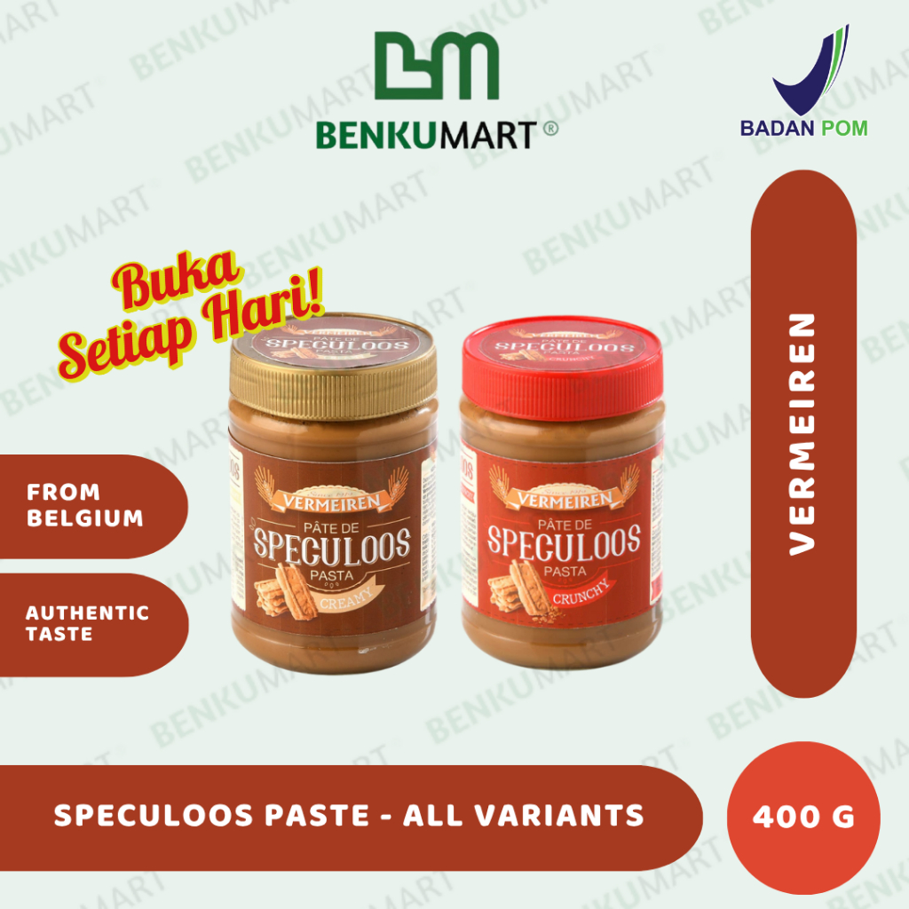 

Vermeiren Speculoos Paste All Variants (400 gr) | Selai Speculoos | Selai Import Belgia
