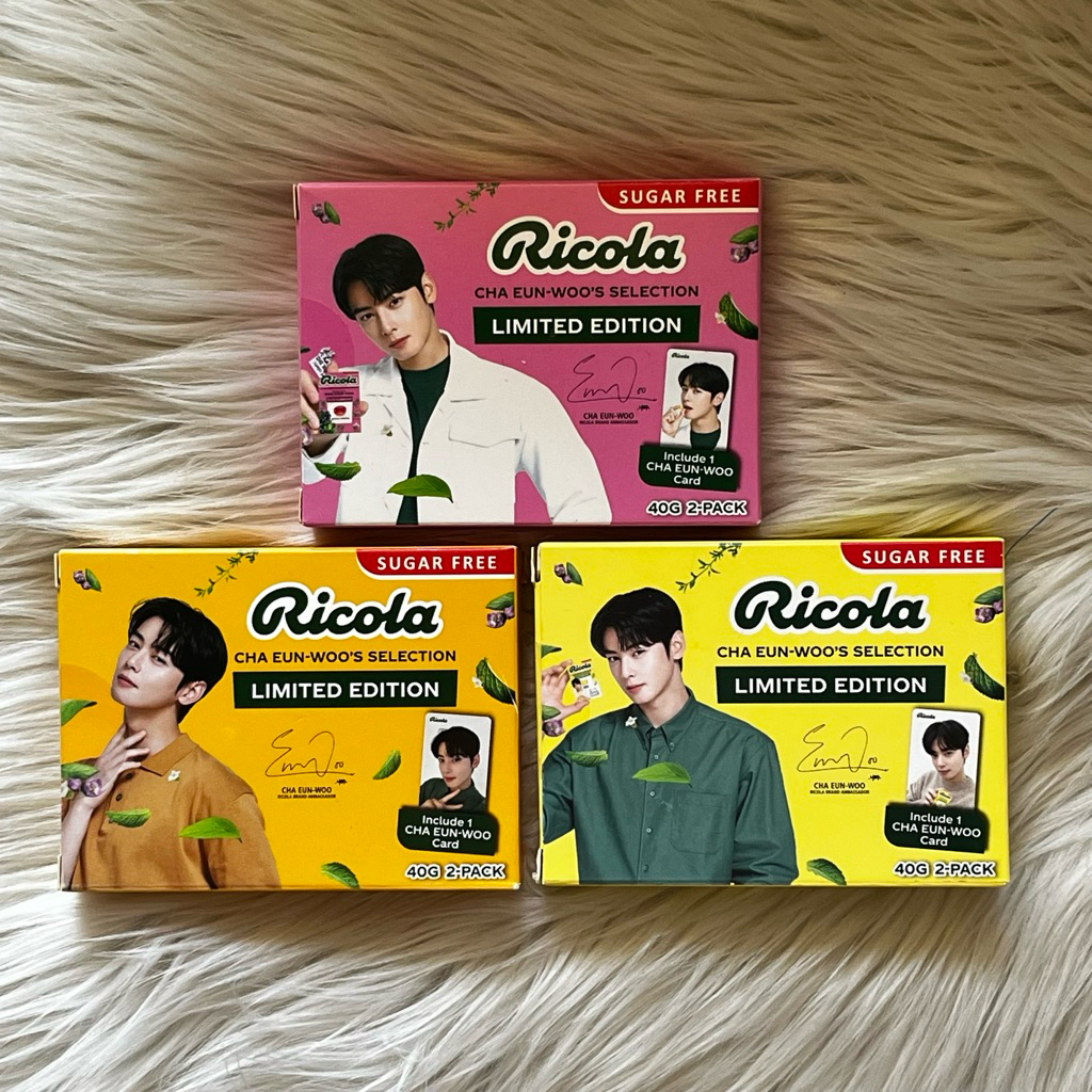 

Ricola x Cha Eun Woo Limited Edition Sugar Free - cha eun woo free photocard