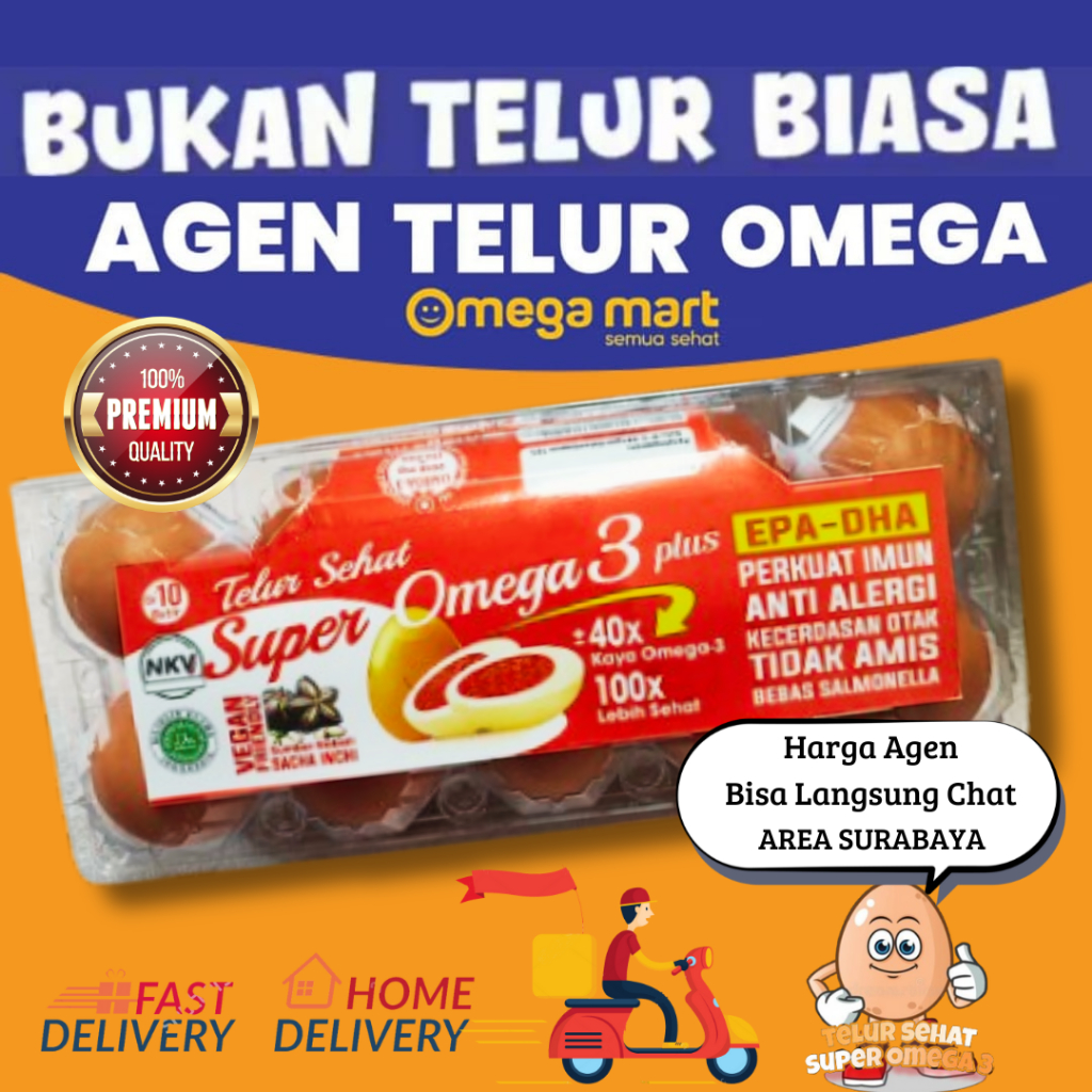 

TELUR AYAM OMEGA 3 SUPER OMEGA MART EPA-DHA