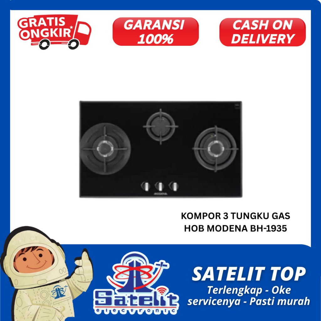 KOMPOR 3 TUNGKU GAS HOB MODENA BH-1935