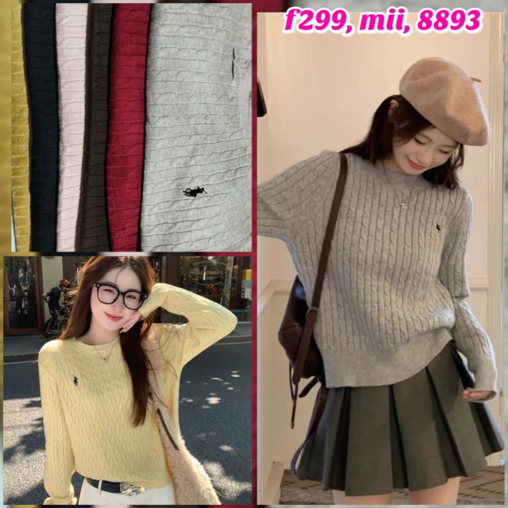 SWITER RAJUT LENGAN PANJANG WANITA POLO