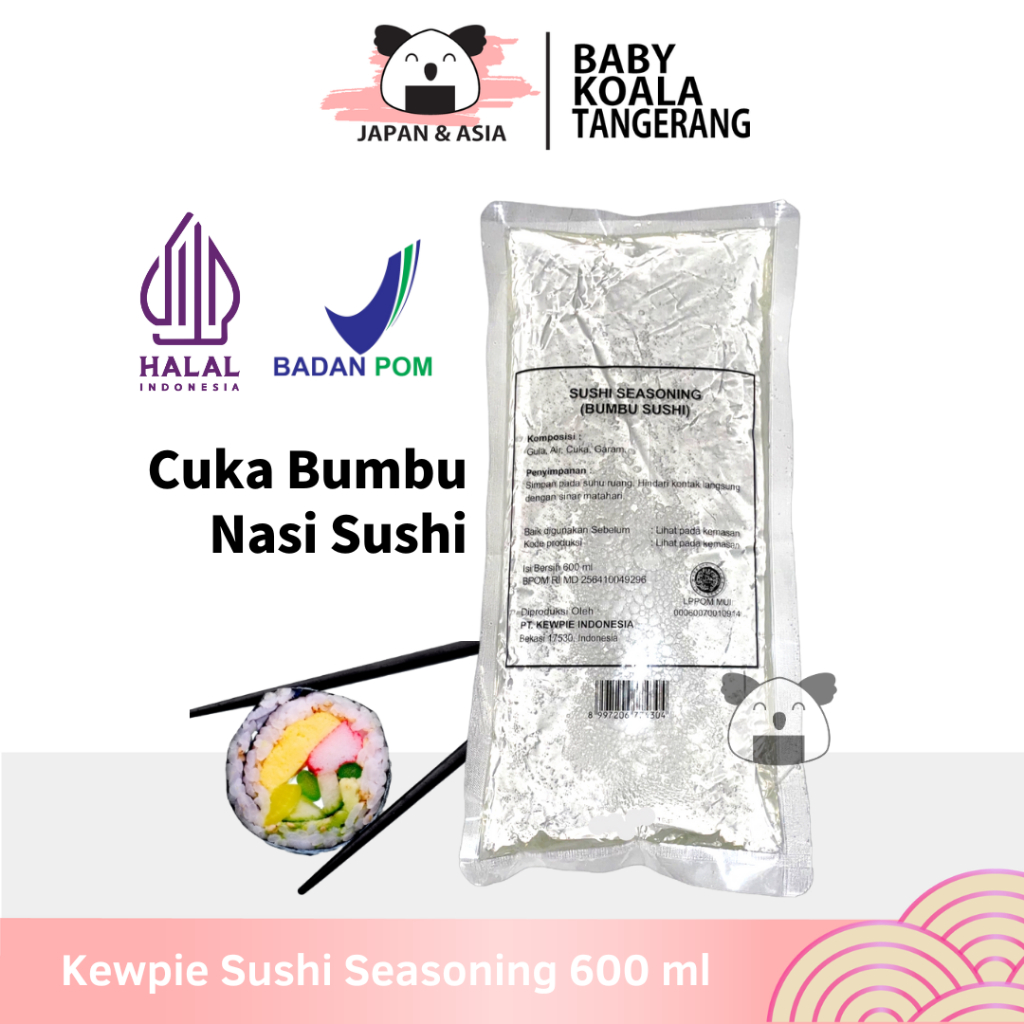 

KEWPIE Sushi Seasoning 600 ml Halal │ Cuka Bumbu Nasi Sushi Vinegar -BKT
