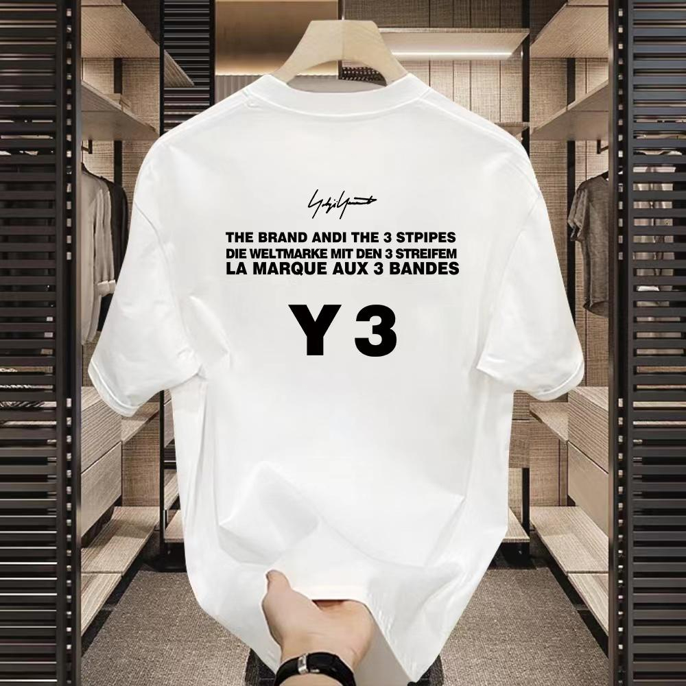 【Gratis Ongkir】 Kaos Pria dengan Cetakan Gaya Instagram Modis, Bahan Katun, Loose Fit √ COD