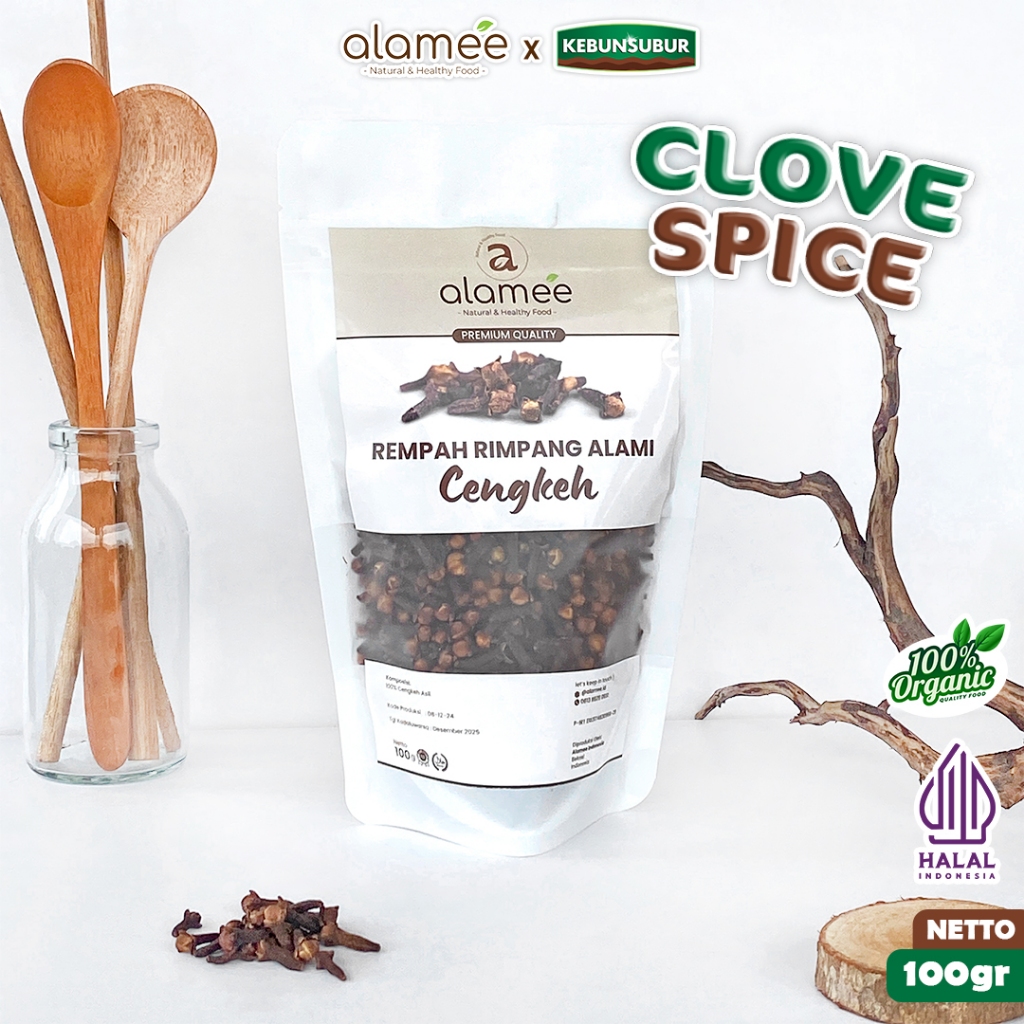 

ALAMEE Cengkeh Kering Rempah Dapur Organik Cloves Rimpang Organik Alami Spice 100gr Kebunsubur