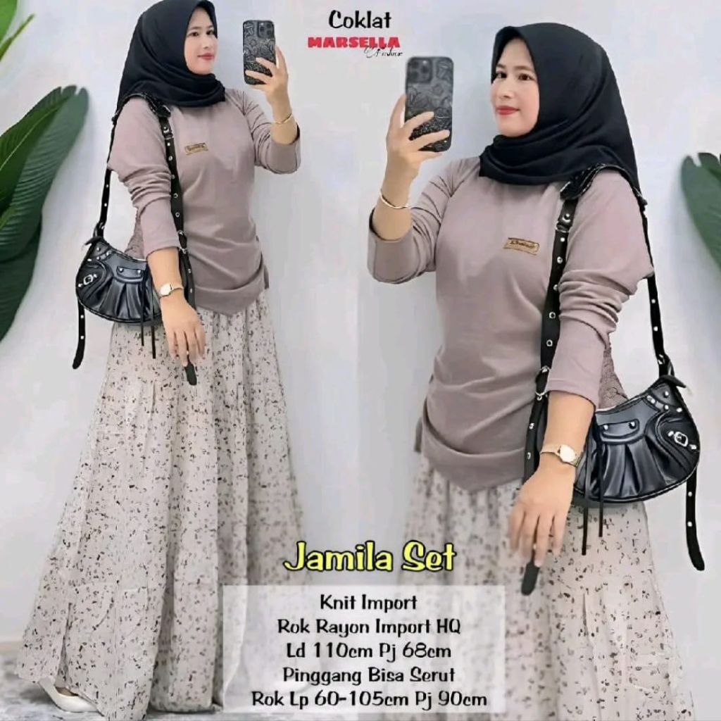 JAMILA SET ROK CANTIK DAN ELEGAN