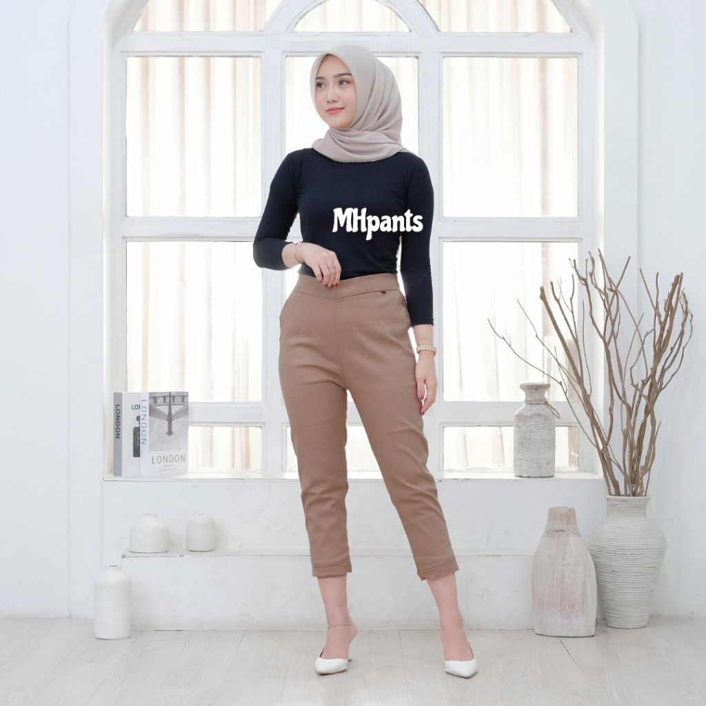 Gio Pants Celana Katun Wanita Celana 7/9 Celana Katun Stretch Wanita