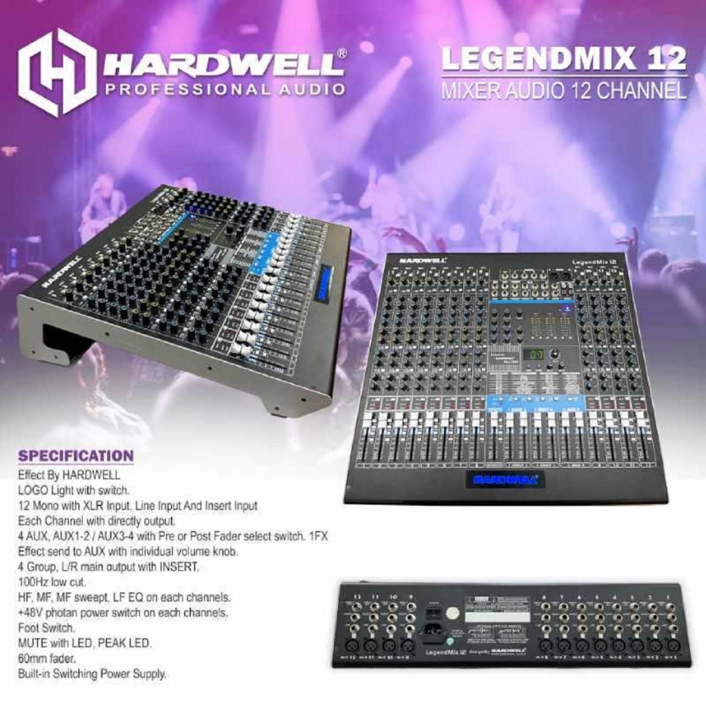 Mixer 12 Channel HARDWELL LEGENDMIX12 LEGENDMIX 12 Original HARDWELL