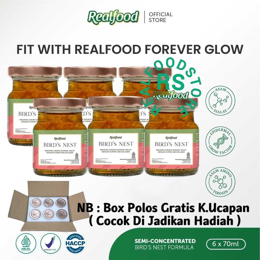 

Realfood Forever Glow Kurma + Kolagen 6 Botol Box Polos ( Minuman Sarang Burung Walet ) RS