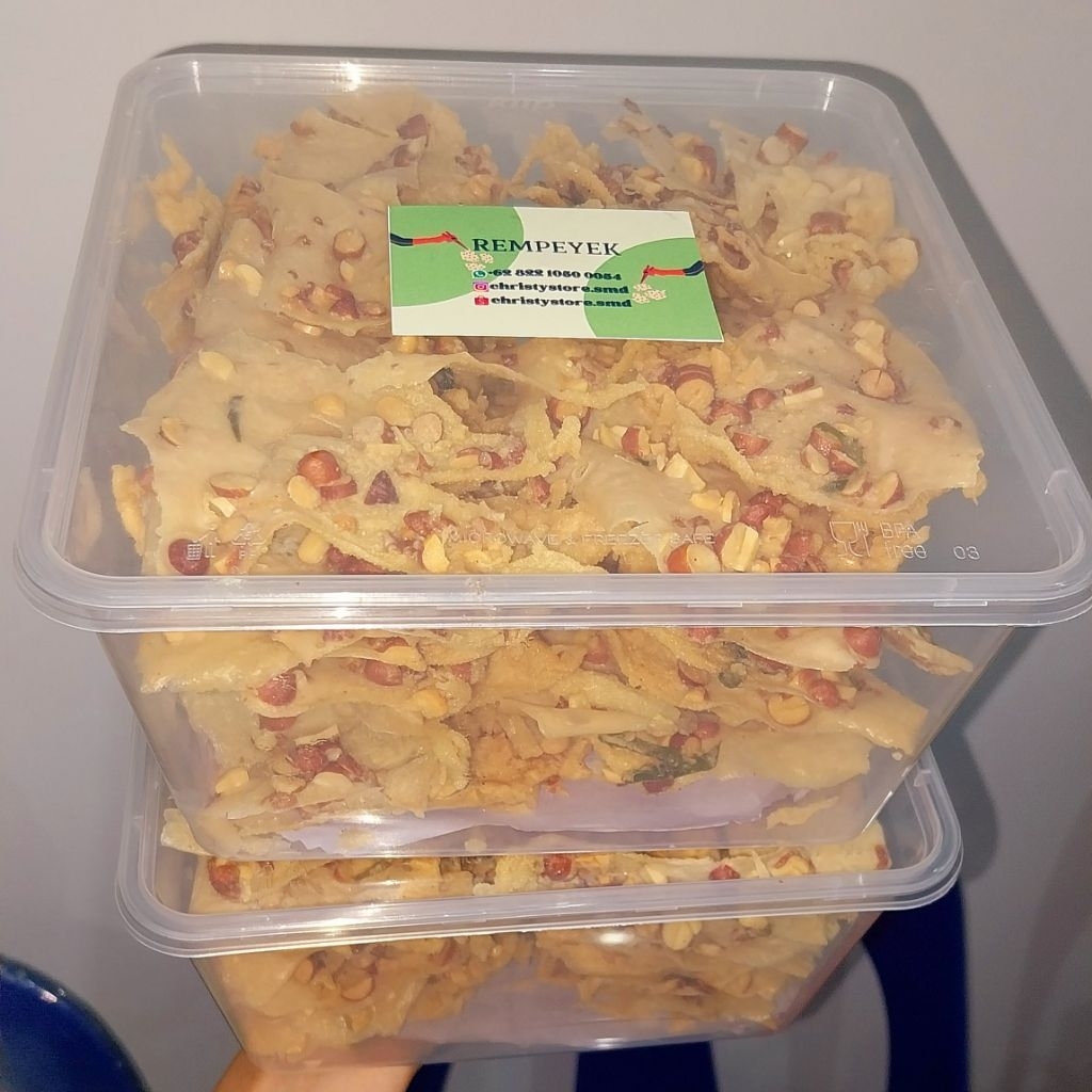 

REMPEYEK KACANG, UDANG PAPAY, MIX UKURAN 3L | Cocok sebagai camilan, topping makanan, hari raya