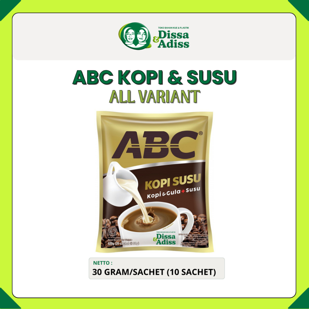 

ABC KOPI & SUSU MINUMAN SERBUK INSTANT RENCENG @10 PCS / MINUMAN SERBUK SACHET - Tobaqdissa