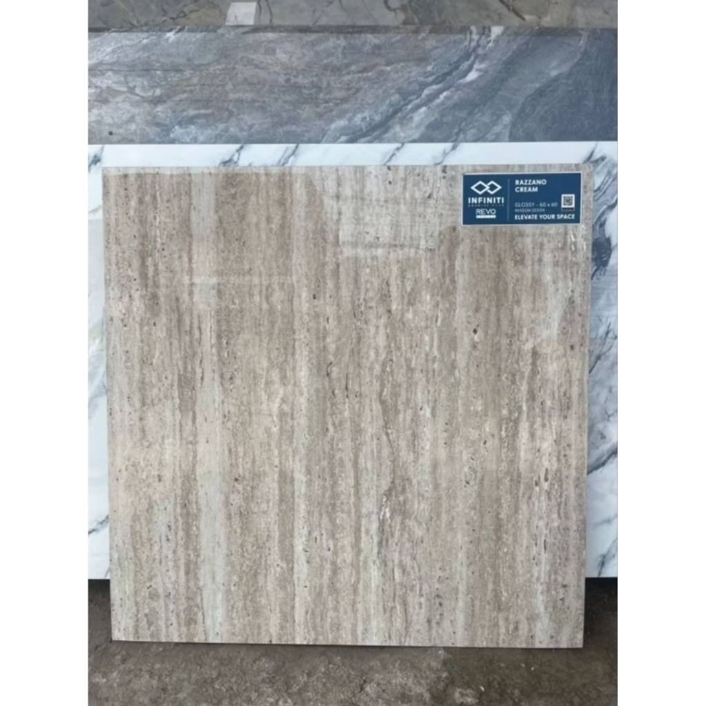 GRANITE LANTAI 60X60 RAZZANO CREAM | GLOSSY | INFINITI