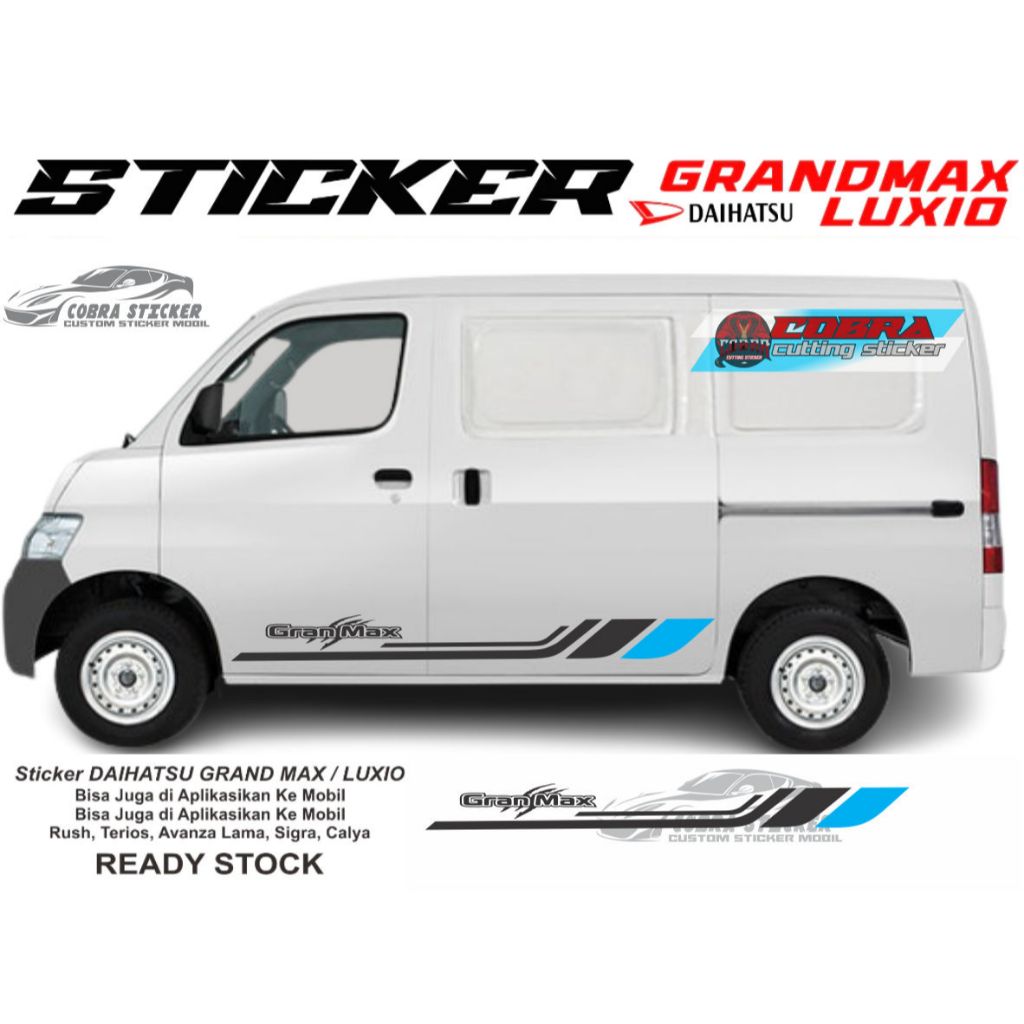 STICKER STIKER MOBIL GRANDMAX LUXIO STICKER BODY SAMPING DAIHATSU GRANDMAX LUXIO
