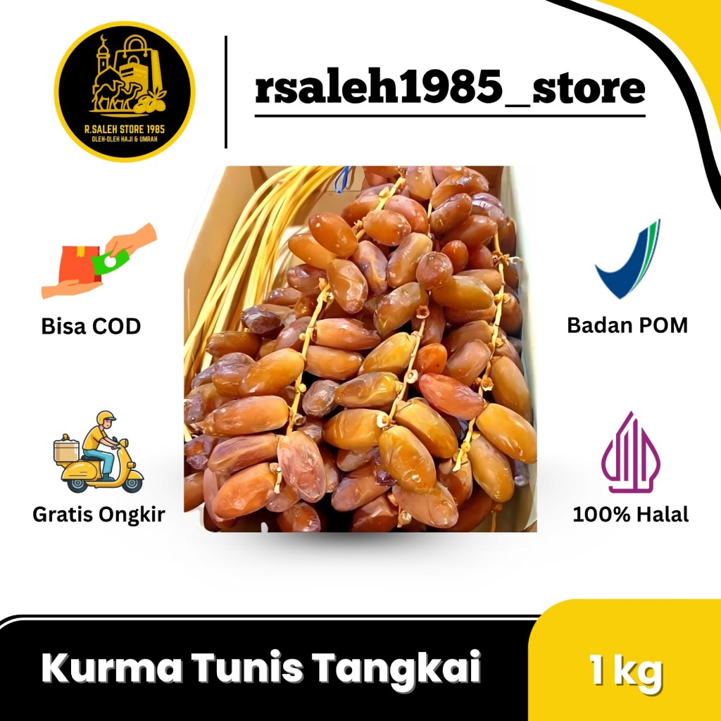 

Tunis Tangkai Kurma Tunisia Tangkai 1 kg Premium | Oleh Oleh Haji Umroh