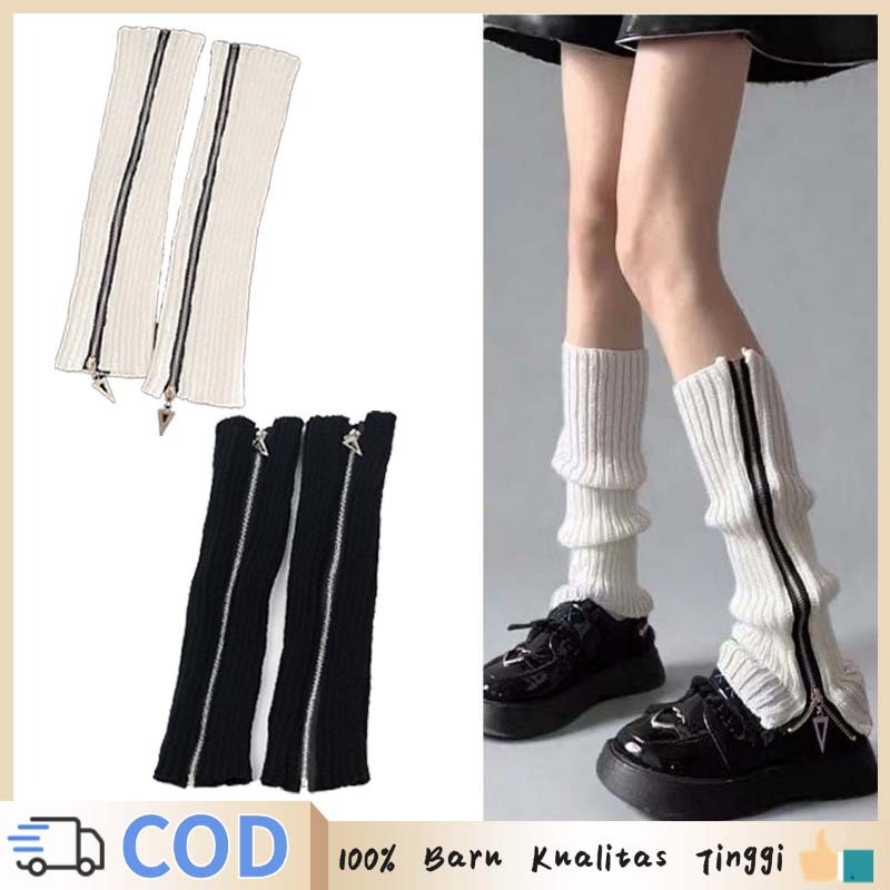 Leg Warmer Kaos Kaki Hangat Dengan Ritslet Warmer Kaki Legs Warmer Jepang Leg Warmer Socks