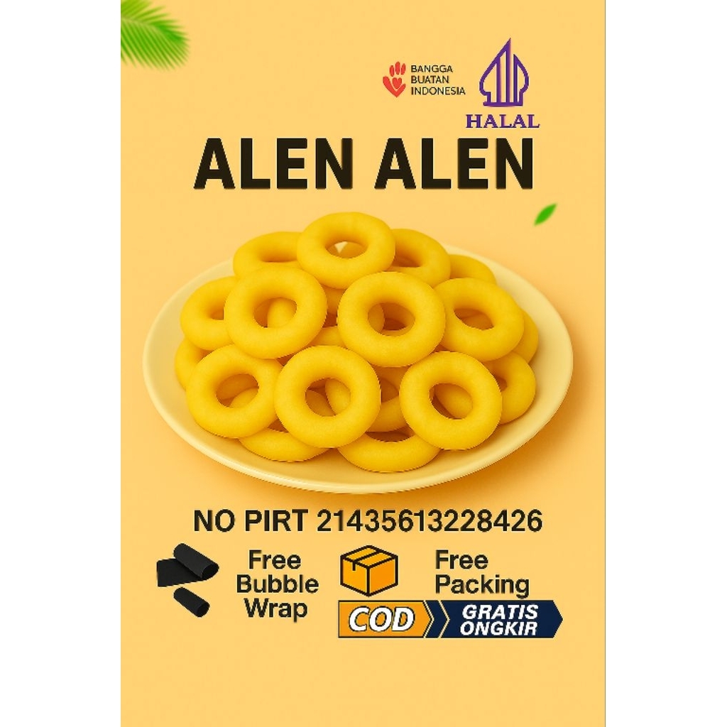 

Alen alen khas Trenggalek rasa ori bawang 500G I 1Kg free PACKING