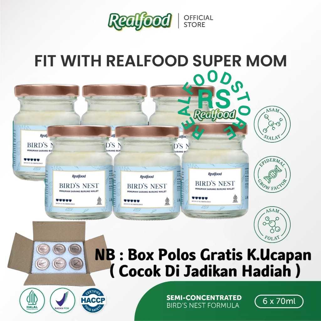 

Realfood Super Mom Promil 6 Botol Box Polos ( Minuman Sarang Burung Walet ) RS