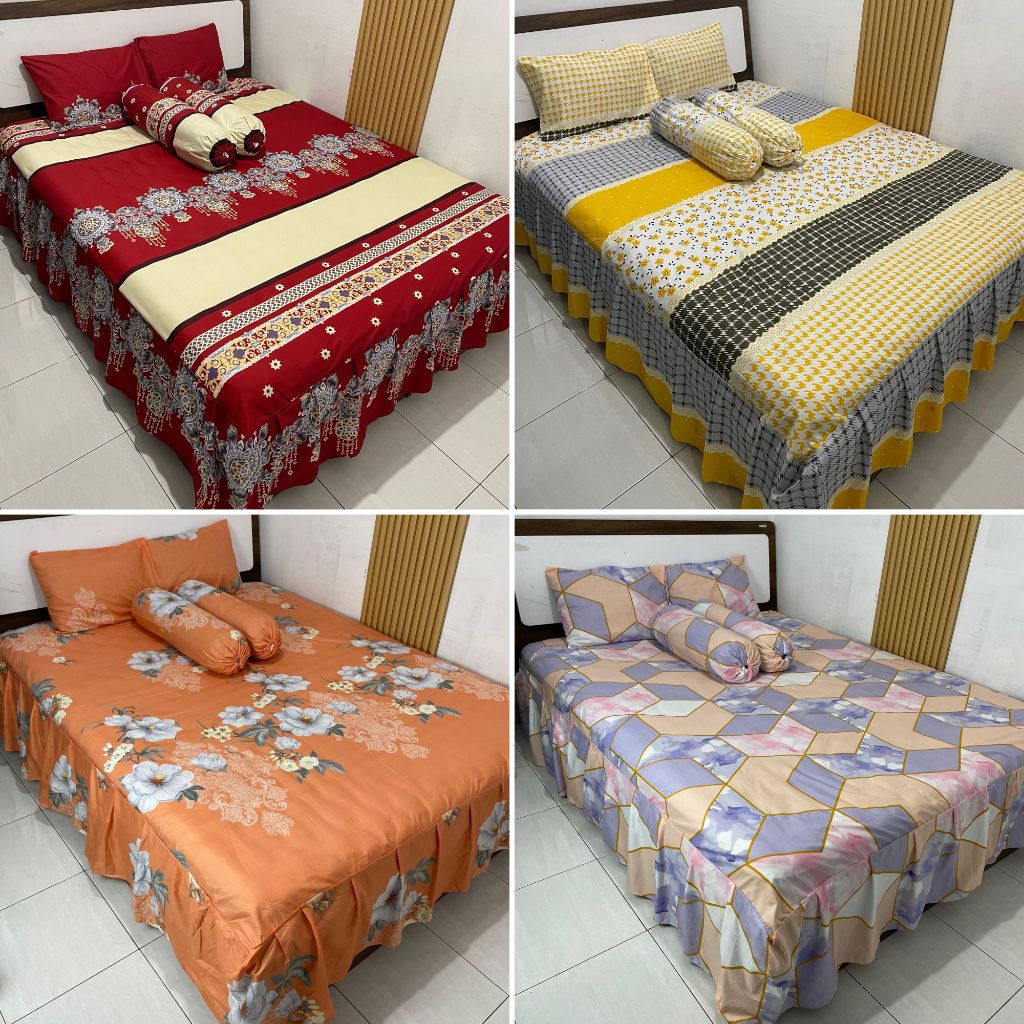 Sprei 180x200 160x200 Rumbai Home Made Bahan Katun Adem