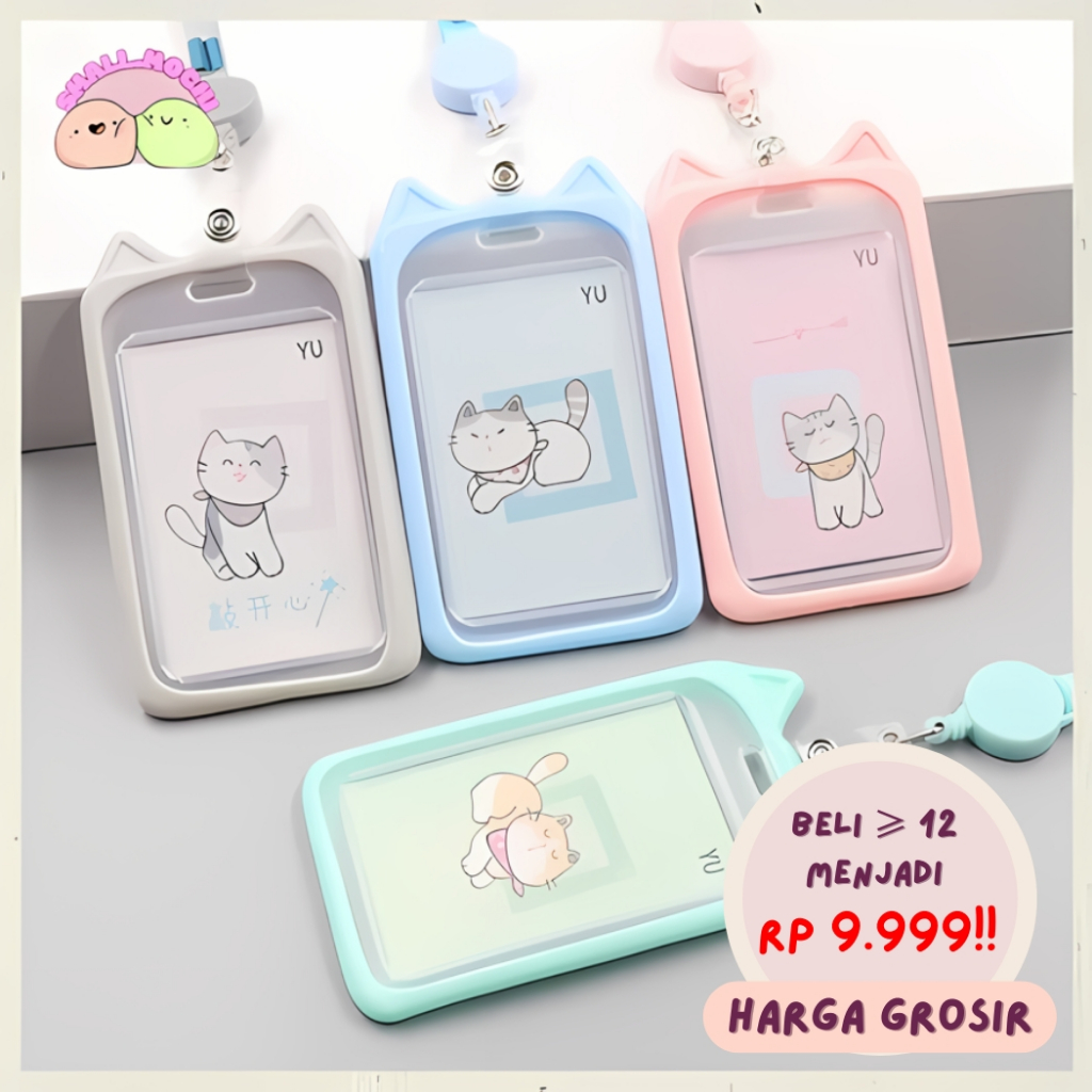 

1 PCS Name Tag Lanyard ID Card Bermotif Gantungan Kartu Akses Kartu Kantor Busway MRT E-Money Flazz