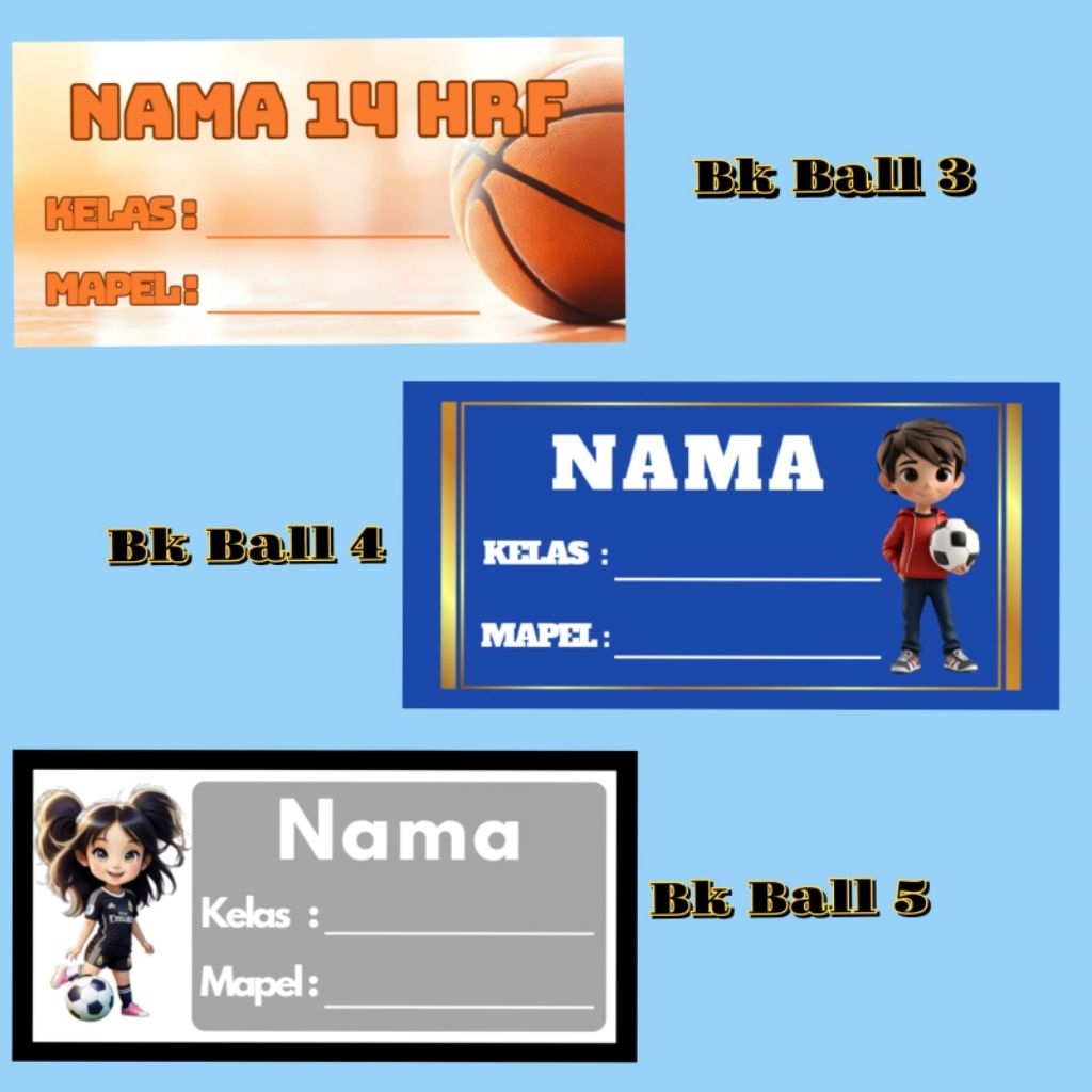 

Label Stiker Nama Waterproof Tebal Anti Air Ukuran Kecil Medium Tumbler Alat Tulis Buku Tempat Bekal Cute Futsal Basket Alien Stitch